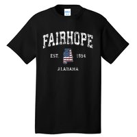 Fairhope Alabama Al Vintage American Flag Sports Design Tall T-Shirt