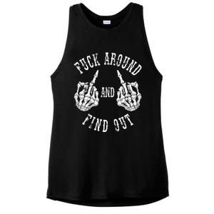 Fuck Around And Find Out The Original Ladies PosiCharge Tri-Blend Wicking Tank