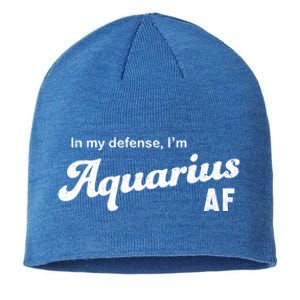 Funny Astrology Aquarius Gift Sustainable Beanie