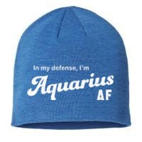 Funny Astrology Aquarius Gift Sustainable Beanie