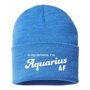 Funny Astrology Aquarius Gift Sustainable Knit Beanie