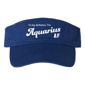 Funny Astrology Aquarius Gift Valucap Bio-Washed Visor