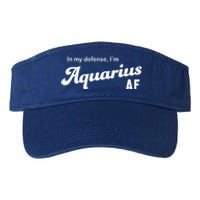 Funny Astrology Aquarius Gift Valucap Bio-Washed Visor