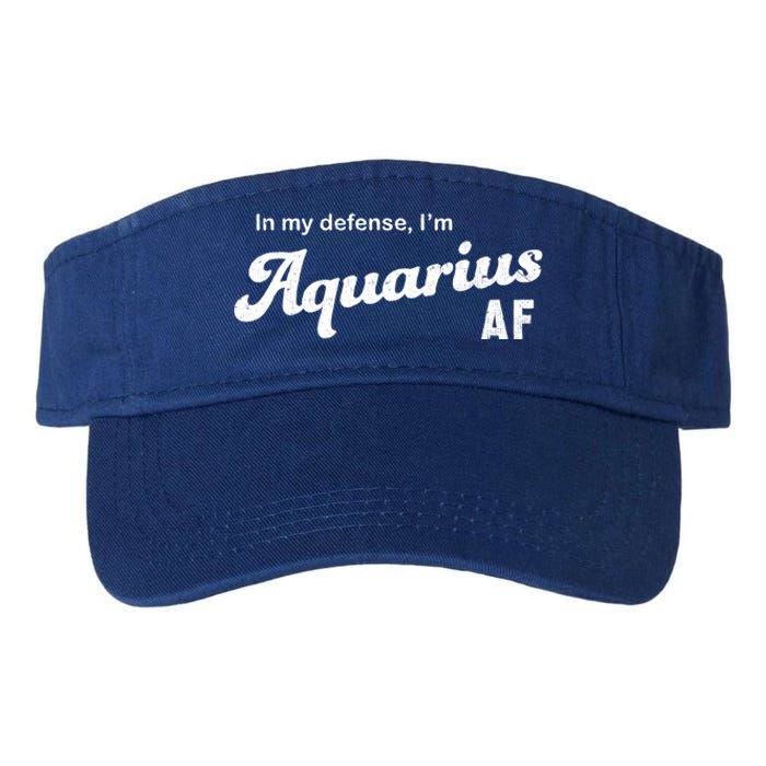 Funny Astrology Aquarius Gift Valucap Bio-Washed Visor