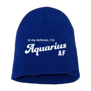 Funny Astrology Aquarius Gift Short Acrylic Beanie