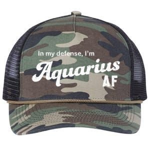 Funny Astrology Aquarius Gift Retro Rope Trucker Hat Cap