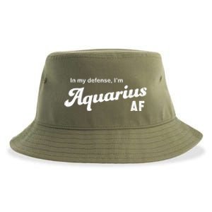 Funny Astrology Aquarius Gift Sustainable Bucket Hat