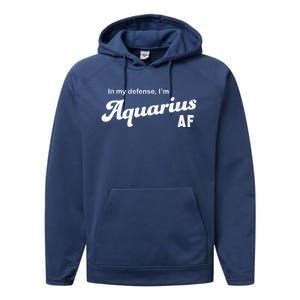 Funny Astrology Aquarius Gift Performance Fleece Hoodie