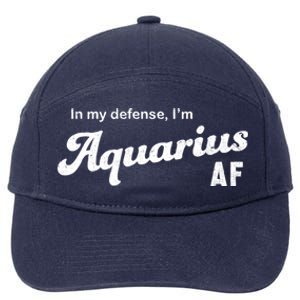 Funny Astrology Aquarius Gift 7-Panel Snapback Hat