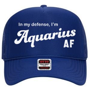 Funny Astrology Aquarius Gift High Crown Mesh Back Trucker Hat