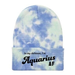 Funny Astrology Aquarius Gift Tie Dye 12in Knit Beanie