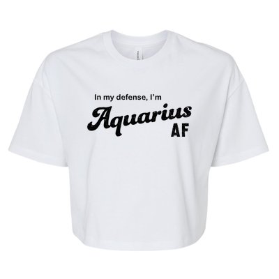 Funny Astrology Aquarius Gift Bella+Canvas Jersey Crop Tee