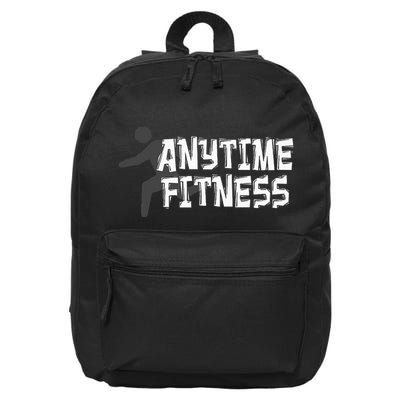 Fitness At Anytime Funny Workout Desisgn Best Awesome 16 in Basic Backpack