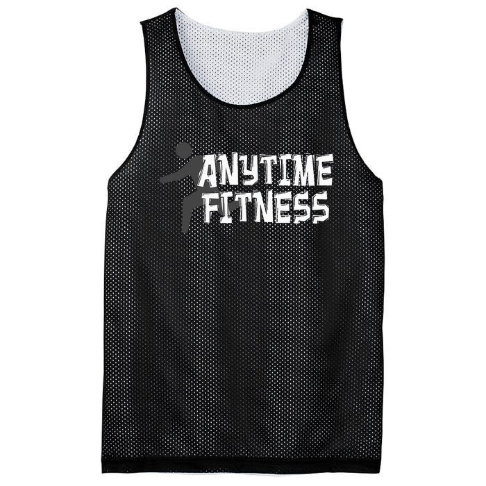 Fitness At Anytime Funny Workout Desisgn Best Awesome Mesh Reversible Basketball Jersey Tank