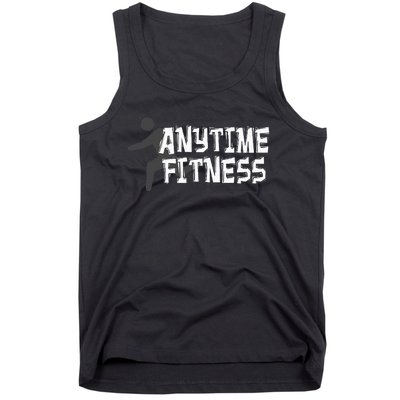 Fitness At Anytime Funny Workout Desisgn Best Awesome Tank Top