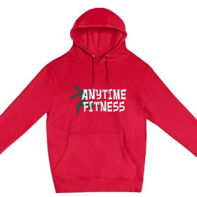 Fitness At Anytime Funny Workout Desisgn Best Awesome Premium Pullover Hoodie