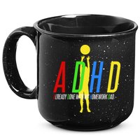 Funny ADHD Already Done With My Homework Dad 15oz Campfire Ceramic Mug