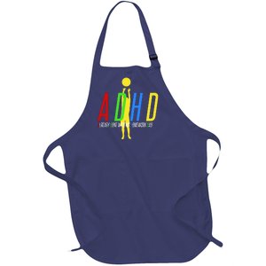 Funny ADHD Already Done With My Homework Dad Full-Length Apron With Pockets