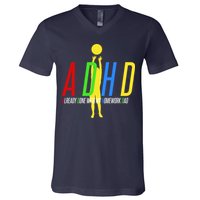 Funny ADHD Already Done With My Homework Dad V-Neck T-Shirt