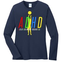 Funny ADHD Already Done With My Homework Dad Ladies Long Sleeve Shirt