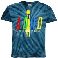 Funny ADHD Already Done With My Homework Dad Kids Tie-Dye T-Shirt