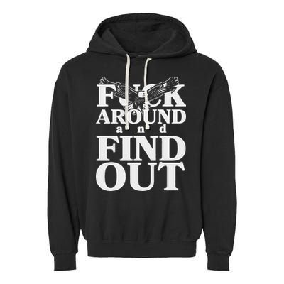 Fuck Around And Find Out Eagle Garment-Dyed Fleece Hoodie
