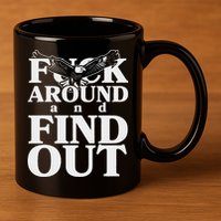 Fuck Around And Find Out Eagle 11oz C Handle Ceramic Mug