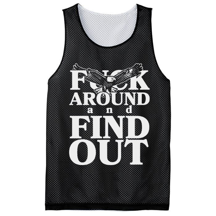 Fuck Around And Find Out Eagle Mesh Reversible Basketball Jersey Tank