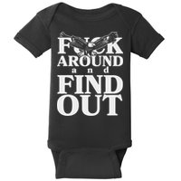 Fuck Around And Find Out Eagle Baby Bodysuit