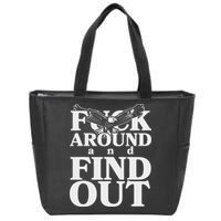 Fuck Around And Find Out Eagle Zip Tote Bag