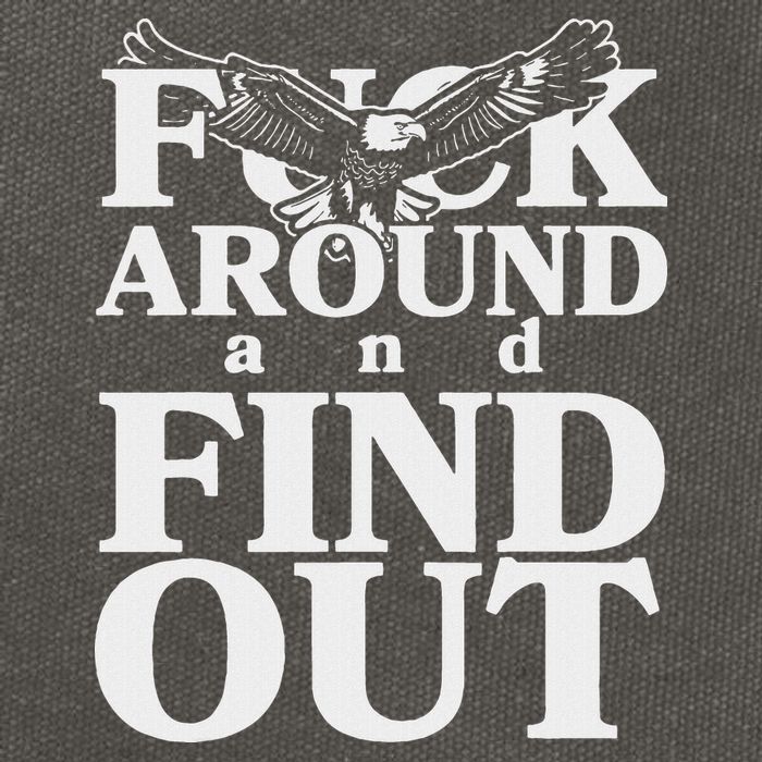 Fuck Around And Find Out Eagle Cotton Canvas Backpack