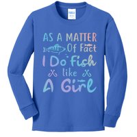 Funny As A Matter Of Fact I Do Fish Like A Fishing Meaningful Gift Kids Long Sleeve Shirt