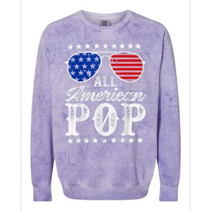 Funny All American Pop Sunglasses USA 4th Of July Colorblast Crewneck Sweatshirt