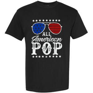 Funny All American Pop Sunglasses USA 4th Of July Garment-Dyed Heavyweight T-Shirt