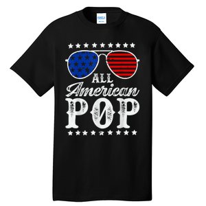 Funny All American Pop Sunglasses USA 4th Of July Tall T-Shirt