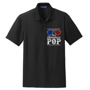 Funny All American Pop Sunglasses USA 4th Of July Dry Zone Grid Polo