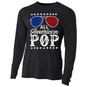 Funny All American Pop Sunglasses USA 4th Of July Cooling Performance Long Sleeve Crew