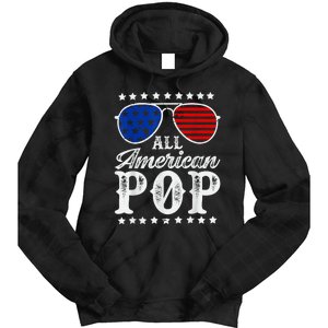 Funny All American Pop Sunglasses USA 4th Of July Tie Dye Hoodie