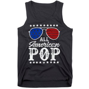 Funny All American Pop Sunglasses USA 4th Of July Tank Top