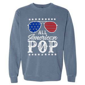 Funny All American Pop Sunglasses USA 4th Of July Garment-Dyed Sweatshirt