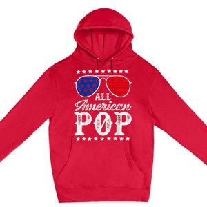 Funny All American Pop Sunglasses USA 4th Of July Premium Pullover Hoodie