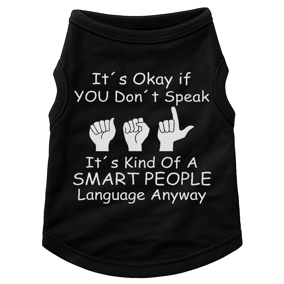 Funny Asl American Sign Language Doggie Tank