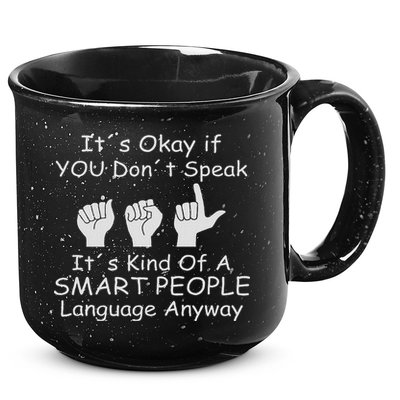 Funny Asl American Sign Language 15oz Campfire Ceramic Mug