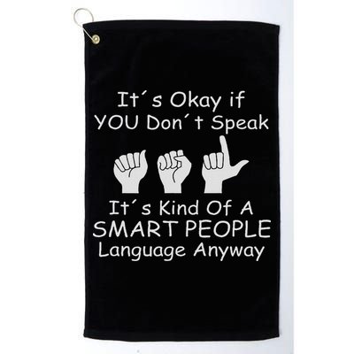 Funny Asl American Sign Language Golf Towel