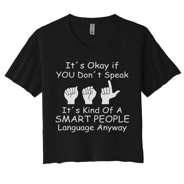 Funny Asl American Sign Language Crop Top