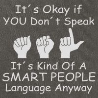 Funny Asl American Sign Language Cotton Canvas Backpack