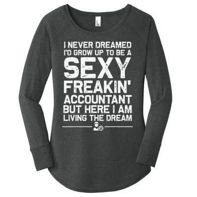 Funny Accountant Art For  CPA Accounting Bookkeeper Women's Perfect Tri Tunic Long Sleeve Shirt