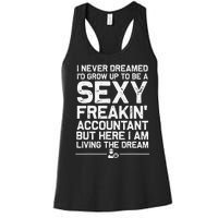 Funny Accountant Art For  CPA Accounting Bookkeeper Women's Racerback Tank