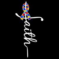 Faith Autism Awareness Month Ribbon Doggie Tank