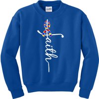 Faith Autism Awareness Month Ribbon Kids Sweatshirt